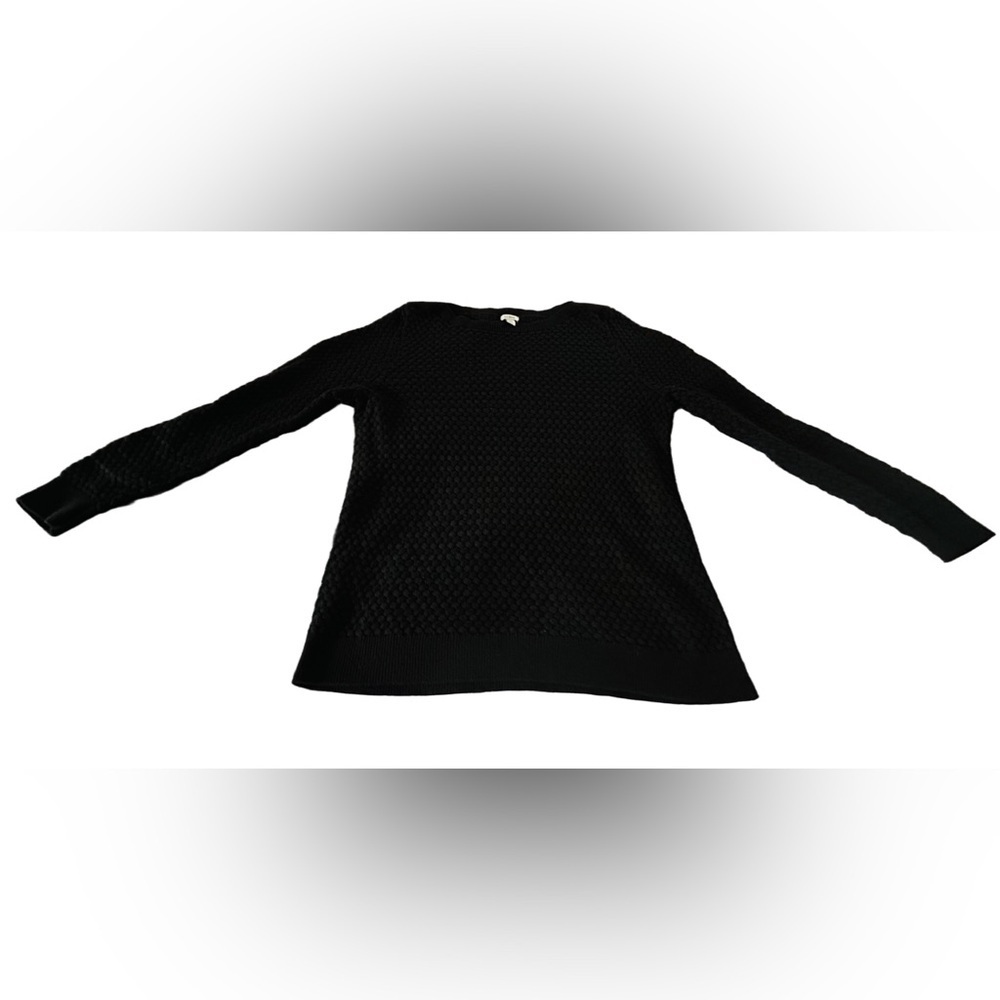 LL BEAN 100% cotton black women sweater size 1x